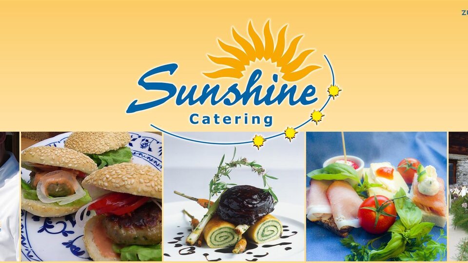 Ein ansprechendes Catering-Bild mit frischen und vielfältigen Speisen. Die Atmosphäre ist einladend und lebhaft, ideal für Veranstaltungen.